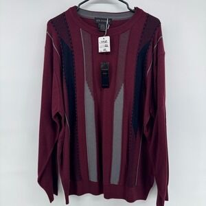 F/X Fusion XL Crew Neck Coogi Style Cosby Sweater NWT Knit Geometric Grandpa NWT